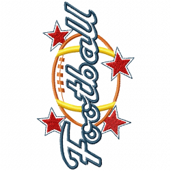 American Football Embroidery Design 4 American Football Embroidery Design 4